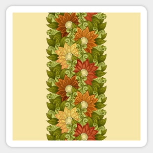 Spring Pattern with Floral Motifs Sticker